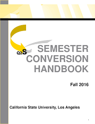 Semester Conversion Handbook Manualzz Com