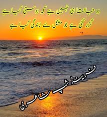 This type of poetry is very common in the best urdu poetry. Urdu Friendship Poetry New Dosti Shayari