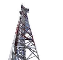 50m telecommunication angle steel tower with palisade fence