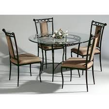 Wrought Iron And Glass Dining Table And Chairs Dining Room Table Legs Dining Table Dining Room Sets