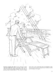 Stewards Arranging Deck Chairs Coloring Books Titanic Drawings