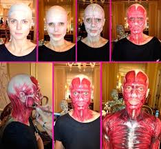 While there's no definitive answer on what exactly she went as, it's believed to be inspired by the likes of gothic novel frankenstein and the alien movie species. Heidi Klum Halloween 2011 Makeup Heidi Klum Cool Costumes Girl Costumes