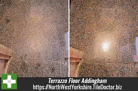 If it appears rough or dull, consult a flooring some steam cleaners require you to add detergent, but the best type to use for terrazzo floors are steam cleaners that do not use soap. Terrazzo Floor Cleaning Archives North West Yorkshire Tile Doctor
