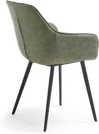 laforma armstoel aminy donkergroen pu leer metaal la forma designwonen com meubelen verlichting stoelen eettafel stoel metaal