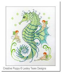With over 200 designs, you'll find something here that is perfect for your next cross stitch project. Lesley Teare Designs Blackwork Seahorse And Friends Cross Stitch Pattern