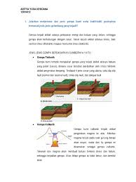 Kedua jenis gempa bumi tersebut dibedakan berdasarkan penyebab terjadinya. Uts Neotek