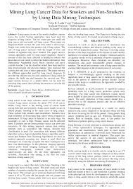 Elevated radon levels have been found in homes in all 50 states and around the world. Pdf Mining Lung Cancer Date For Smokers And Non Smokers By Using Data Mining Techniques