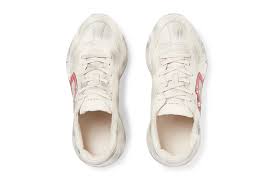 Gucci Rhyton Printed Distressed Leather Sneakers Kiss Hypebeast