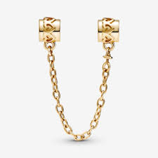Click & collect now available in selected stores. Hearts Safety Chain Charm Gold Pandora Us