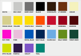 Ink Color Chart Specialtee Sportswear