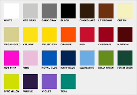 ink color chart specialtee sportswear