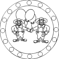 In der rubrik spiel und spaß findest du die bekanntesten spiele vorlagen zum kostenlosen ausdrucken. Fasching Mandala Im Kidsweb De