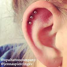 Triple Helix Piercing Small Gold Hoop Earrings Diamond Shape Earrings Ear Piercings