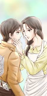 Mother And Son Moment Sweet Speechless Attack On Titan Titans Eren Jaeger