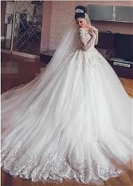 Wedding Dresses 2018 Latest A Line Great Gatsby Sparkly Garden Dubai Arabric Long Sleeve Chapel Ball Gown Wedding Dress Ball Gowns Wedding Wedding Dress Trends