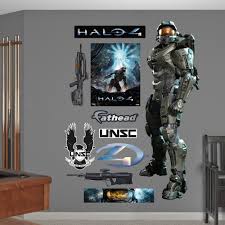 Master Chief Halo 4 Wall Decal Sticker Wall Decals Black Wall Stickers