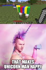 How to make a sheep turn rainbow colors? Rainbow Sheep In Minecraft Would Make The Rainbow People Happy Imgflip