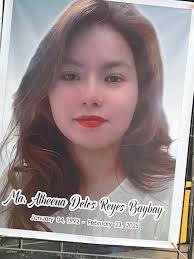 Please pray for the eternal repose of the souls of.+ Ma Atheena delos Reyes  Baybay and + Baby Mateo.