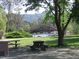 Vasona Lake County Park Pedestrian Bridge Over The Lake And The Santa Cruz Mountains In The Background County Park Lake County Pedestrian Bridge