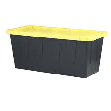 Extremely tough and very durable. Hdx 55 Gal Tough Storage Bin In Black Hdx55gonline 4 The Home Depot