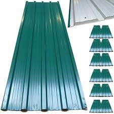 12x Plaques Toles Profilee Ondulee 129 X 45 Cm 7m Bricolage Toit Cabane Abri Toit En Metal Toiture En Tole Ondulee Toit Ondule