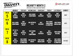 Insanity Workout Schedule Smart Ass Fitness