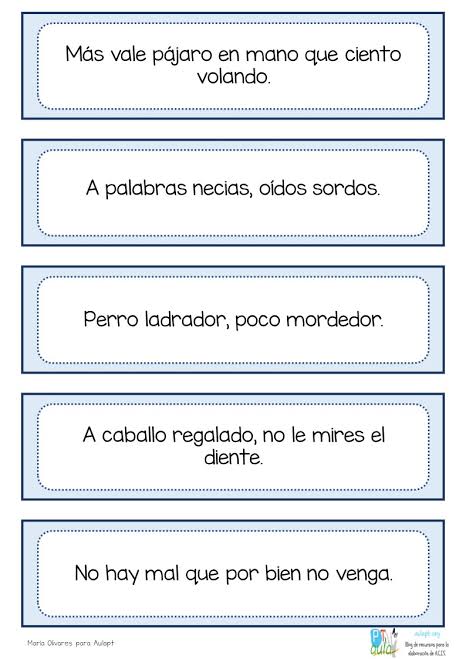 Refranes y sus significados - Aula PT