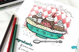 We may earn commission from links on this page, but we only recommend prod. Banana Split Recipe Adult Coloring Page