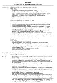 Business Continuity Planning Resume Samples Velvet Jobs