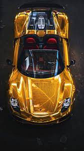 Gold Car Wallpaper Iphone Android Car Gold Wallpaper At Wallzapp Com Super Cars Porsche Porsche 918