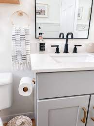 We'll also list down small bathroom update ideas. Small Bathroom Remodel Ideas Befor And After Domestic Blonde Update Small Bathroom Small Bathroom Remodel Small Bathroom Diy