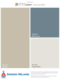 Light Greige Taupe Exterior House Color With Pale Medium Blue Front Door And Shutter Exterior House Colors Exterior Paint Colors For House House Paint Exterior