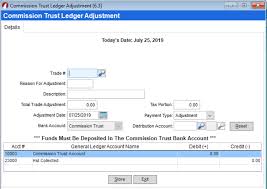 Both the parts essentially contain one or more. Adjust The Commission Trust Ledger Balance For A Transaction