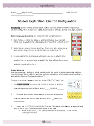 Answer key student exploration electron configuration related files Electronconfiguration1 Electron Configuration Atomic Orbital