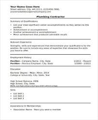 View this it resume sample to get an idea of what your resume should look like if the information system industry is on your horizon. 9 Sample Plumber Resume Templates Pdf Doc Free Premium Templates