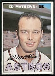 1967 Topps Vintage BASEBALL Ed Mathews #166