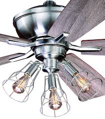 There are 3901 ceiling fan with light for sale on etsy, and they cost $102.93 on average. 52 Inch Rustic Edison Industrial Ceiling Fan With Cage Light Stainless Steel Ebay
