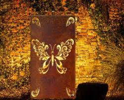 Gartenstecker Feder Blumentopfstecker Kunstvoll Aus Edelrost Schweres Hochwertiges Massives Material Aus M In 2020 Sichtschutzelemente Sichtschutz Gartendekoration