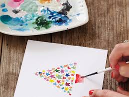 Add berries and bow with a red marker and stems with green watercolor paint. Watercolour Painting Paint Your Own Christmas Cards Woman S Weekly