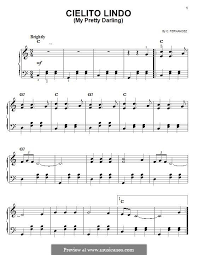 Cielito Lindo By Folklore Sheet Music Lindo Folklore