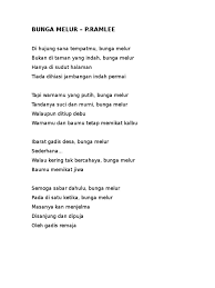 Bibir siapa pernah berjanji, akan setia hingga mati. Bunga Melur