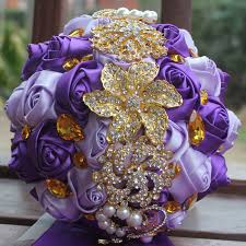 Check spelling or type a new query. Artificial Wedding Bouquets Handmade Ribbon Purple White Red Roses Flowers Gold Crystal Rhinestone Bridal Wedding Bouquet Wedding Accesories From Dmljewelry 43 22 Dhgate Com