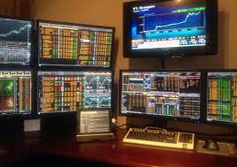 The computer broker offers a 5 year lease on nexlink computers. Stock Broker Battlestation Trading Desk Home Office Furniture Pc Gaming Desk