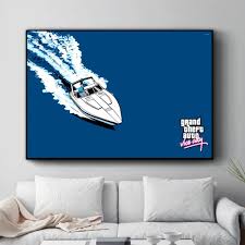 Part of the gta poster collection. Gta Vice City Sunset Landschaft Poster Und Drucke Leinwand Malerei Wand Bilder Fur Wohnzimmer Kunst Dekoration Home Decor Obrazy Painting Calligraphy Aliexpress