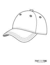 Supercoloring.com is a super fun for all ages: Baseball Gear Coloring Pages Balls Bats Mitts Hats Print Color Fun
