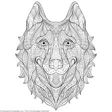 Zentangle siberian husky and heraldic dogs. Pin On Adult Coloring Pages