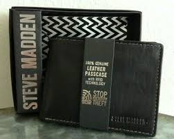 Steve Madden Mens Antique Leather Rfid Blocking Passcase Wallet For Sale Online Ebay Genuine Leather Wallets Leather Wallet
