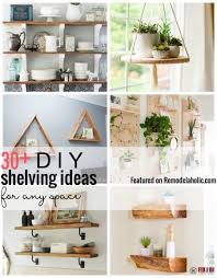 Garage wall shelves help you as a homeowner keep your garage clean, organized, and safe. Remodelaholic 30 Tutorials For Diy Shelving Ideas
