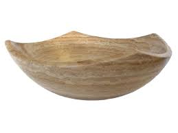 Libera rectangular beige travertine vessel sink contrasting crisp edges with a smooth, rounded basin, the libera rectangular travertine vessel sink is a standout selection for your bathroom. Eden Bath Arched Edges Bowl Sink Honed Beige Travertine