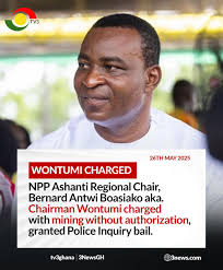 Ashanti Regional Chairman of the New Patriotic Party (NPP), Bernard Antwi  Bosiako popularly known as Chairman Wontumi has been granted bail of an  undisclosed amount with two sureties. #TV3GH